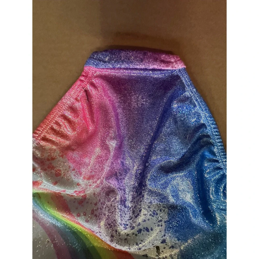Gymnastics Leotard Butterfly Rainbow‎ Sparkle Athletic Dancewear Kids Size